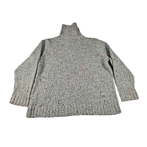 Charter Club Women’s Knit Zip-Neck Sweater Mock Neck Gray Blue Size XL - Picture 5 of 12